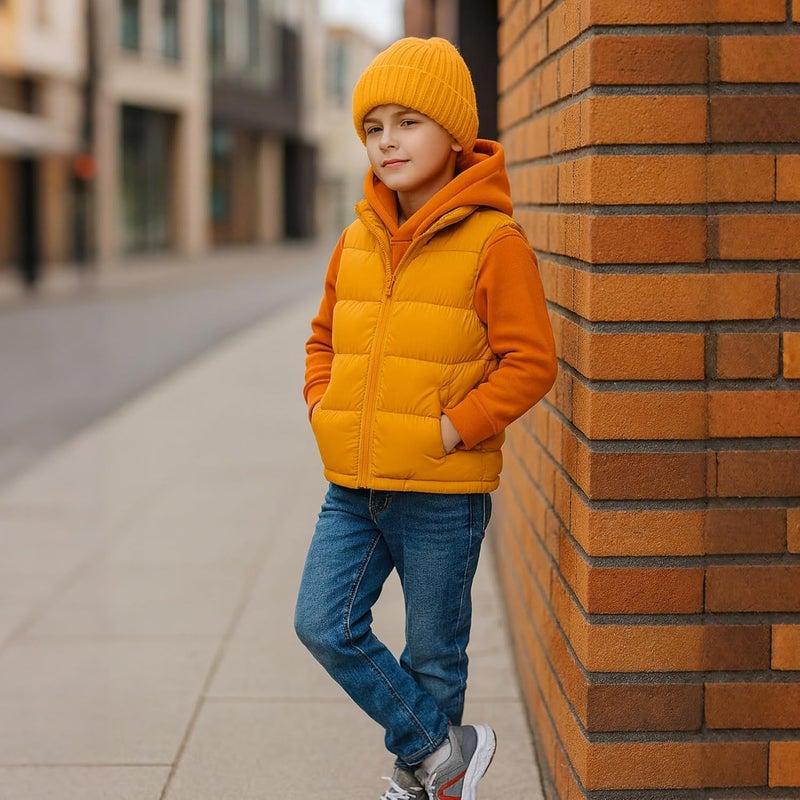 ACTLATI Kids Merino Wool Beanie Hat Winter Boys Girls Ribbed Knit Beanies Caps Unisex Cuffed Skull Caps 7-14 Years - Image 2